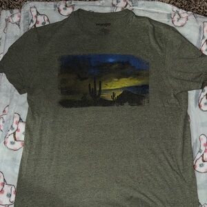 Wrangler Olive Cactus Sunset Tee